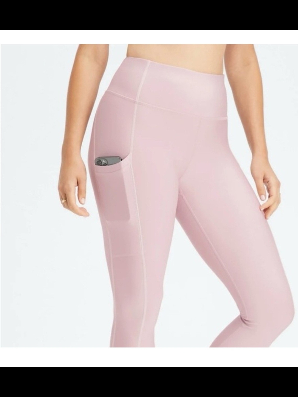 Fabletics High-Rise Side-Pocket Leggings - Pale Pink